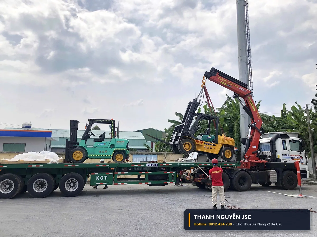 Cho thuê xe cẩu tự hành Palfinger 3.5T - 15T cơ động tại Bắc Giang - ASIA-APPOLO
