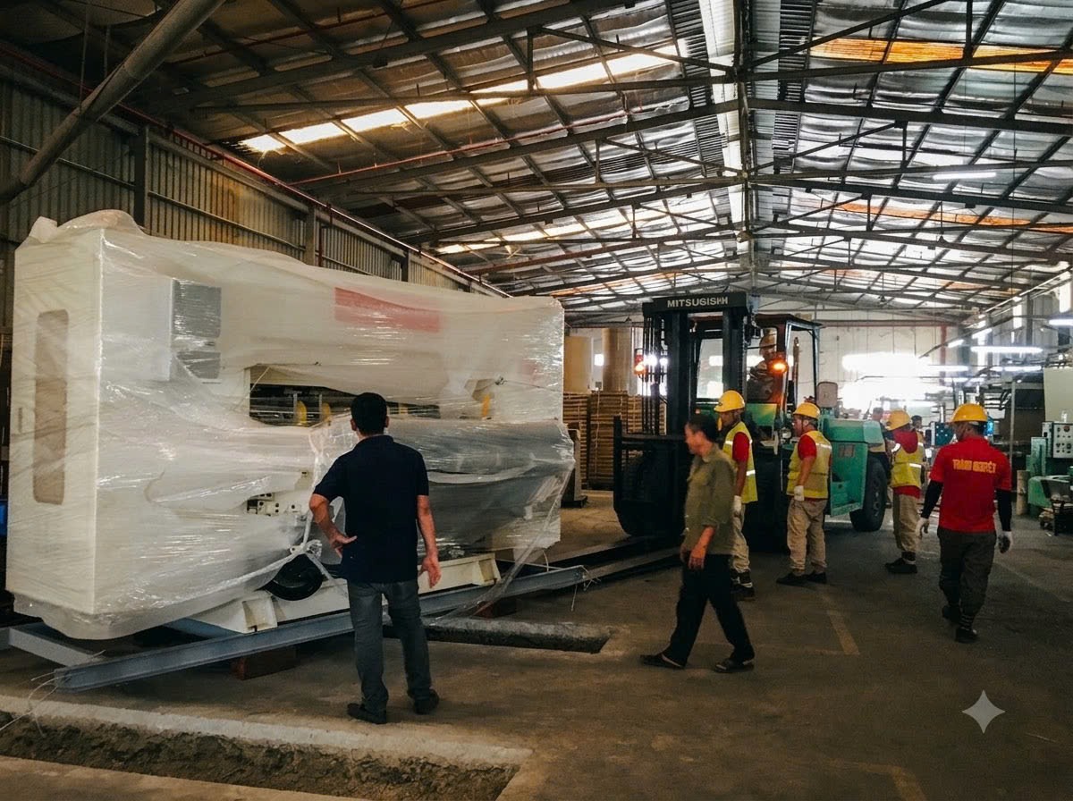 Xe nâng người cắt kéo làm việc trên cao tại nhà xưởng KCN Hòa Phú Bắc Giang 2 Xe nâng người cắt kéo làm việc trên cao tại nhà xưởng KCN Hòa Phú Bắc Giang 2