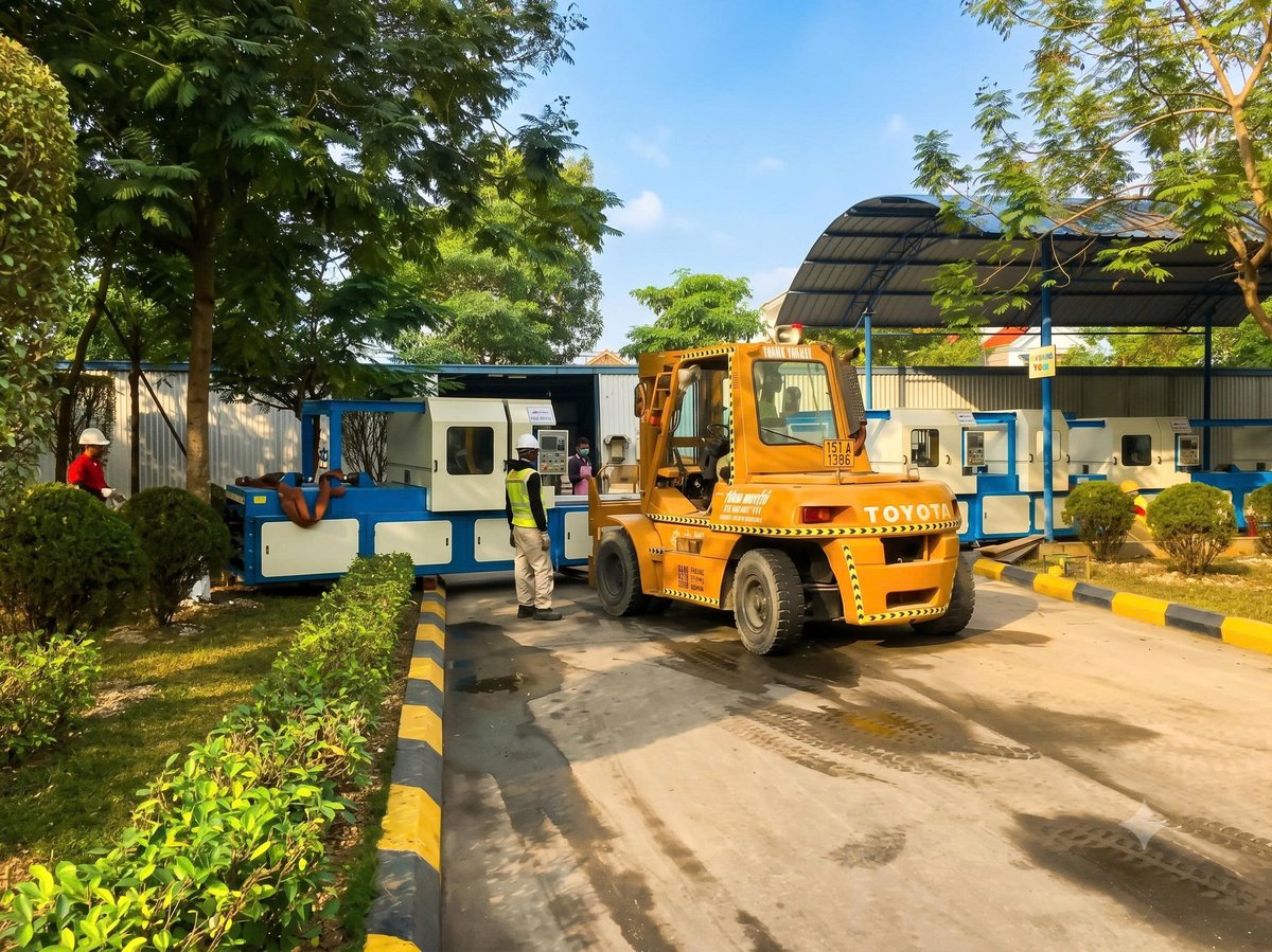 Rùa tải con lăn và kích thủy lực 30T luồn lách vào bệ móng Việt Hàn Bắc Giang - ASIA-APPOLO Rùa tải con lăn và kích thủy lực 30T luồn lách vào bệ móng Việt Hàn Bắc Giang - ASIA-APPOLO